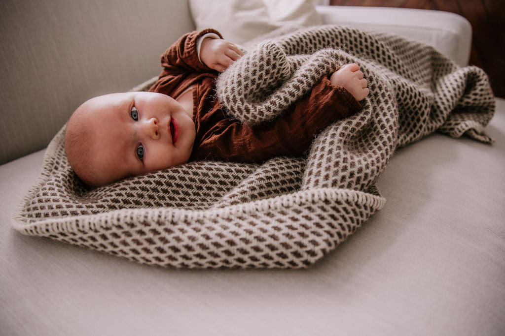 babydeken wol bruin