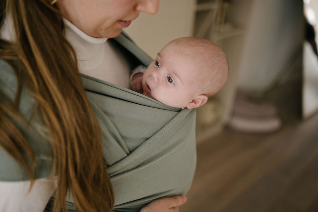 Rekbare draagdoek baby