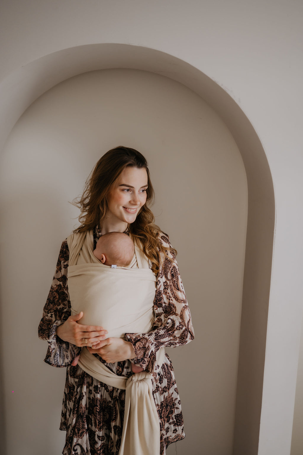 Rekbare draagdoek baby