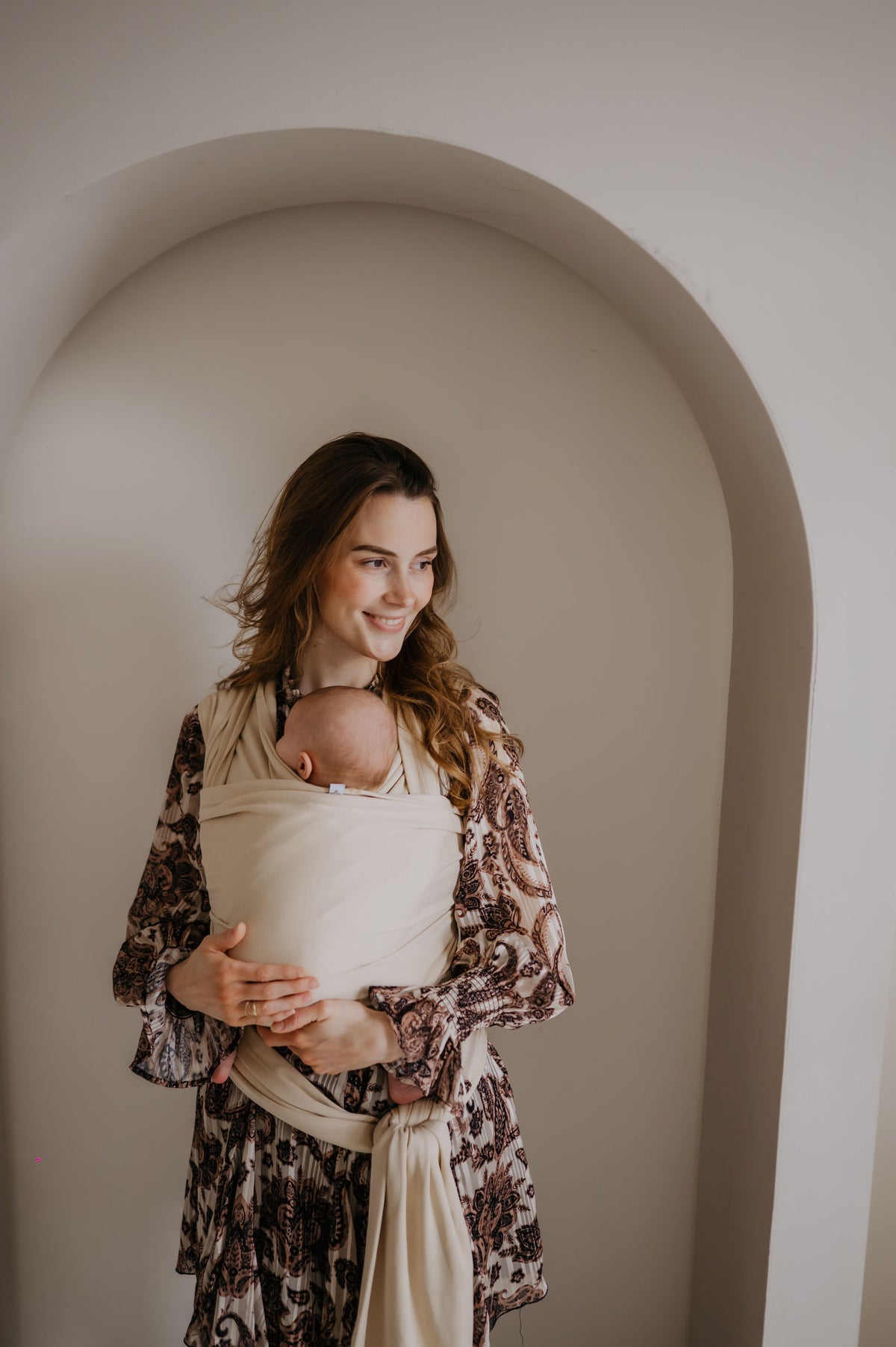 Rekbare draagdoek baby
