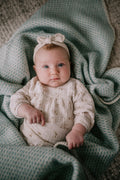 wollen babydeken mint