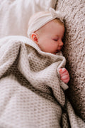 wiegdeken wol beige